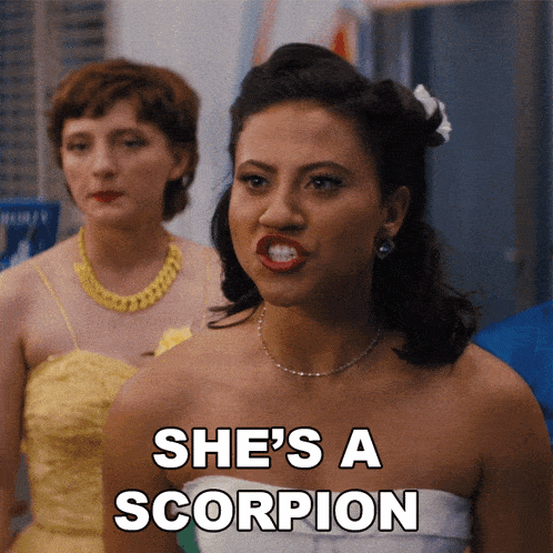 Shes A Scorpion Olivia GIF - Shes A Scorpion Olivia Grease Rise Of The Pink Ladies GIFs