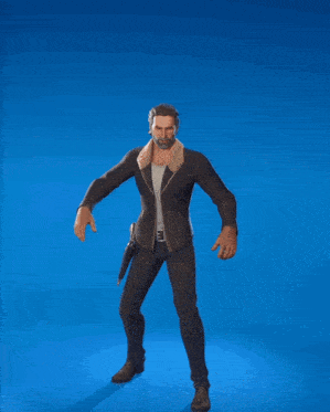 a man with a gun in his pocket is dancing