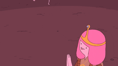 a cartoon of princess bubblegum and peppermint candy talking