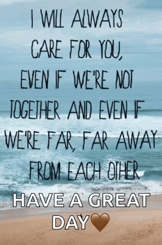 a poster that says i will always care for you