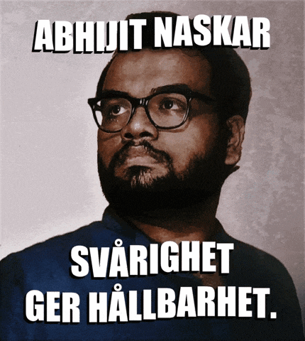 a picture of a man with glasses and the words abhijit naskar