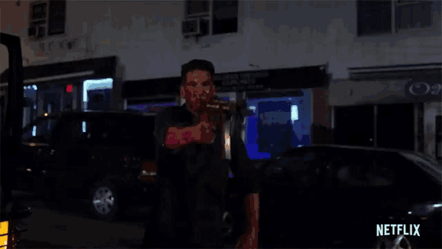 a netflix ad shows a man with a gun
