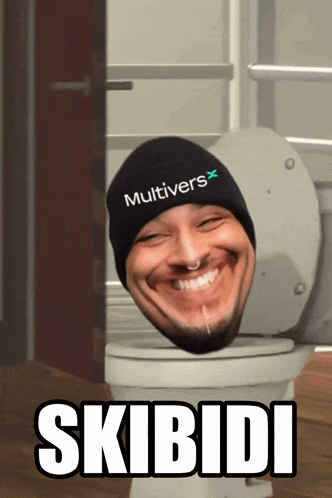 a man wearing a hat that says multivers on it