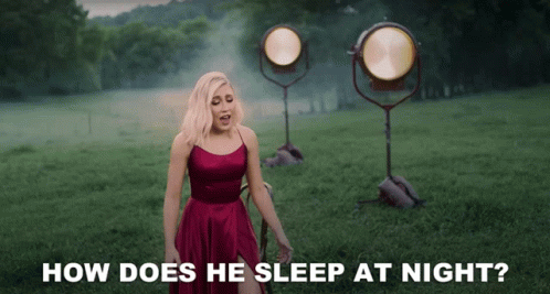 How Does He Sleep At Night Maddie GIF - How Does He Sleep At Night Maddie Maddie And Tae GIFs