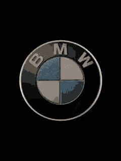 a bmw logo on a black background
