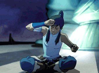a cartoon character is sitting on the floor with his hands on his head