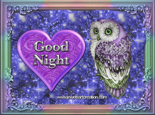 Good Night Owl GIF - Good Night Owl Heart GIFs