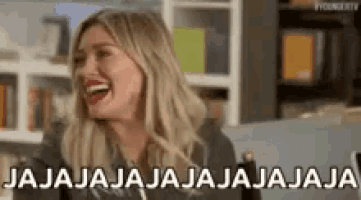 Hilary Duff Laughing GIF