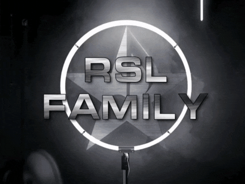 a rsl family logo with a star in the center