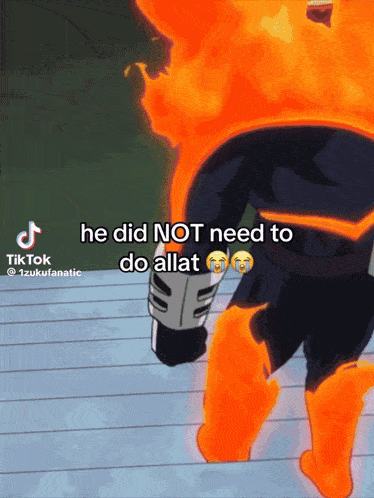 a tiktok video of a cartoon character that says he did not need to do a lat