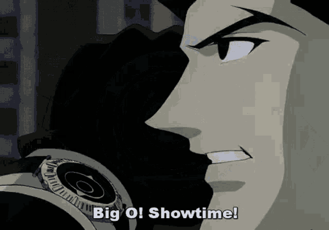 a cartoon character says big ol showtime while holding a camera