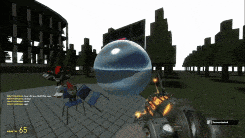 a screenshot of a video game with the number 65 on the bottom