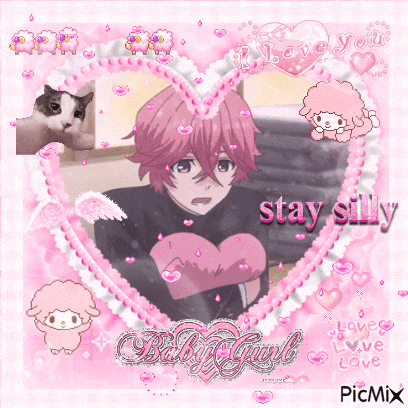 a picture of a boy in a heart shaped frame with the words " stay silly " on it