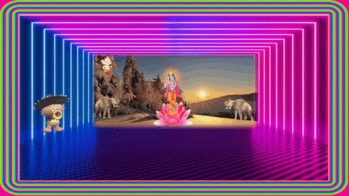Good Morning Jai Sh Krishna GIF - Good Morning Jai Sh Krishna Neon GIFs