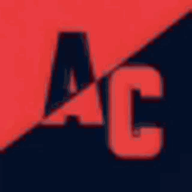 a red and black logo with the letter a and c .