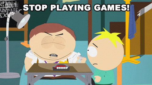 Stop Playing Games Eric Cartman GIF - Stop Playing Games Eric Cartman Butters Stotch GIFs
