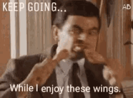 Mr Bean Keep Going Wings GIF
