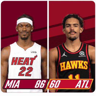 two basketball players from the heat and hawks