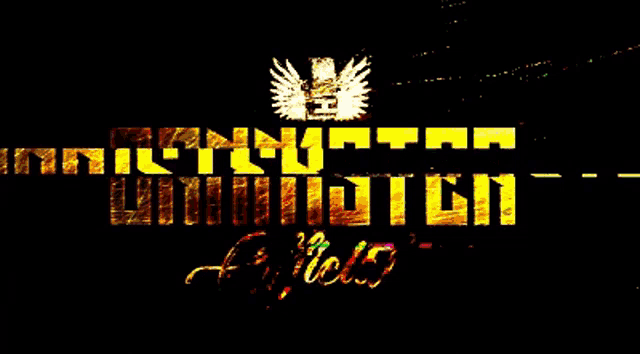 a black background with the words ginnister written on it