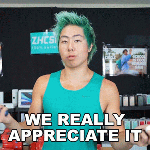We Really Appreciate It Zachary Hsieh GIF - We Really Appreciate It Zachary Hsieh Zhc GIFs