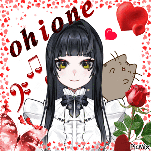 a picture of a girl with the name ohione