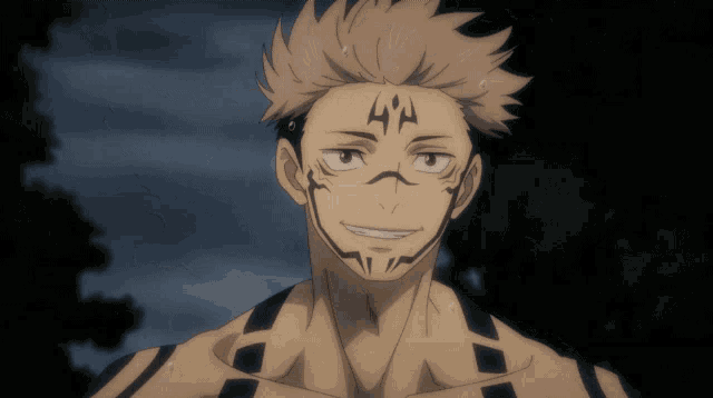 a man with a tattoo on his face that says ' aa '