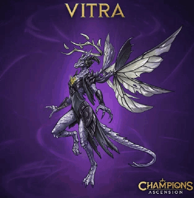 a poster for champions ascension showing a dragon