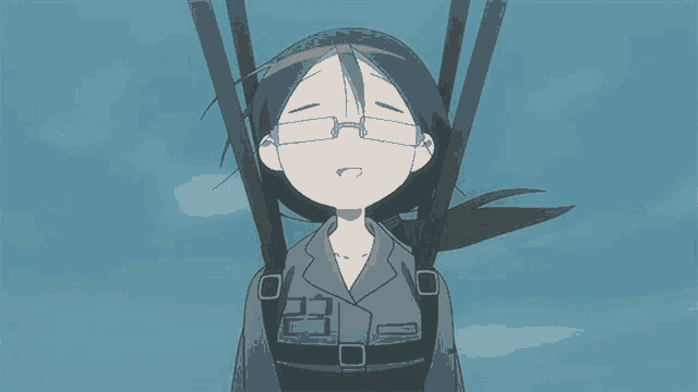 a girl with glasses and the number 23 on her jacket