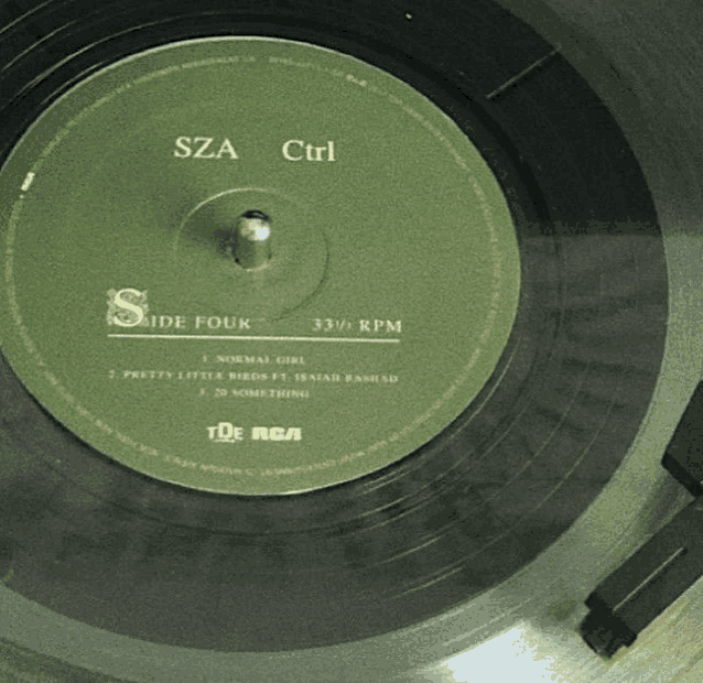 a close up of a record label that says sza ctrl on it