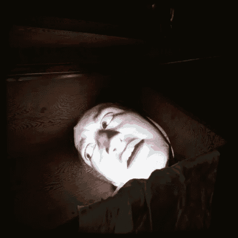 a person laying in a dark room with their head visible