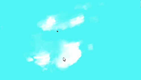 a white arrow pointing to a red object