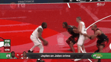 jaylen on jalen crime is shown on a basketball game