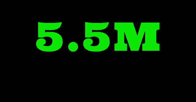 a sign that says nearly 5.5m on it