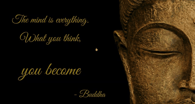 a statue of buddha with a quote from buddha