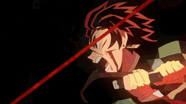 Tanjiro Anime Fight GIF - Tanjiro Anime Fight Attack GIFs