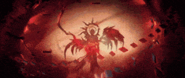 a silhouette of a person in a dark room with a red background