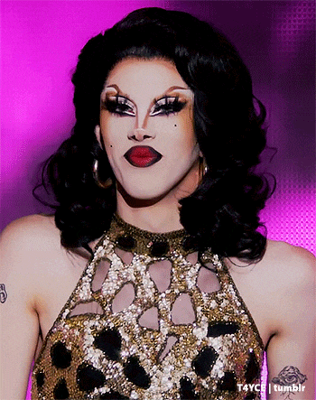 a close up of a drag queen 's face with t4yce tumblr written on the bottom