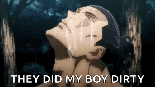 a man is crying with tears running down his face and they did my boy dirty .