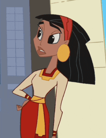 a cartoon of a woman with a headband on her head