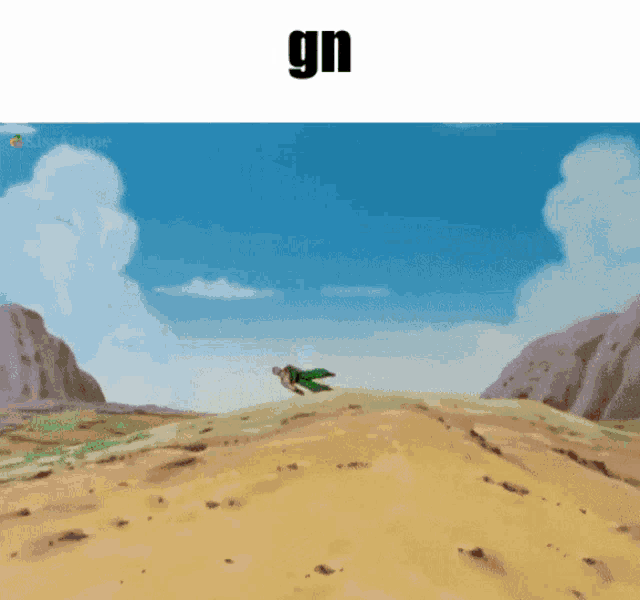 a picture of a person flying through the air with the word gn above them
