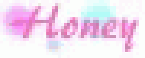 a blurred image of the word honey on a white background