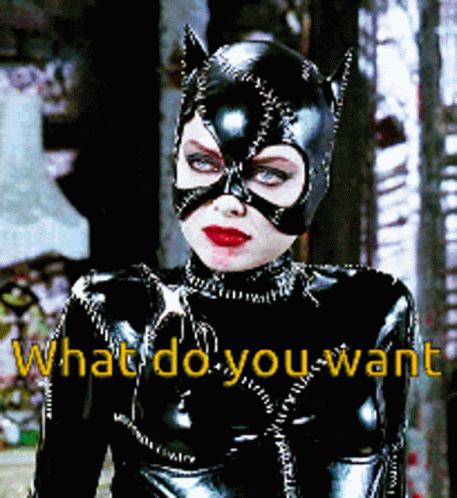What Do You Want Stare GIF - What Do You Want Stare Catwoman GIFs