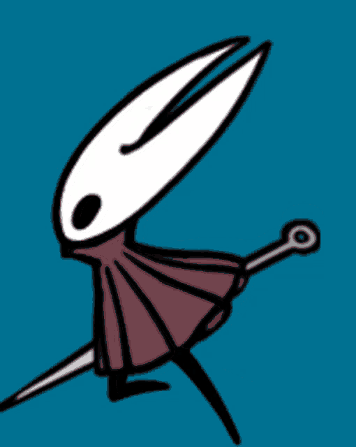 a drawing of a cartoon character with a needle in its mouth