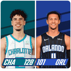 two basketball players from the charlotte hornets and orlando magic