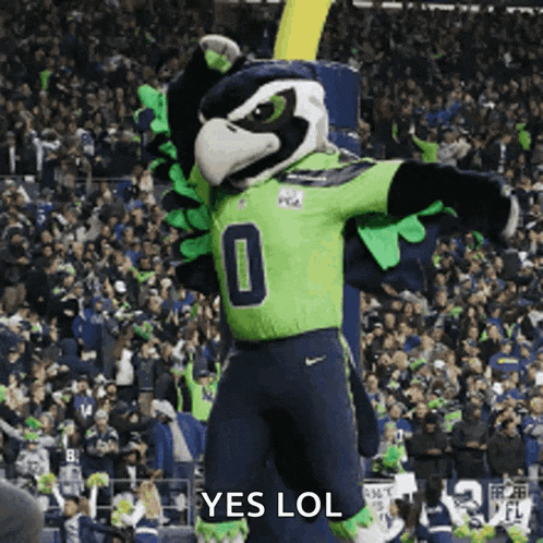a mascot with the number 0 on it