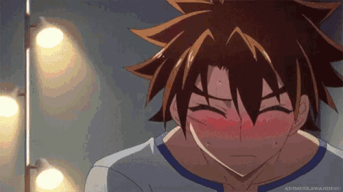 a close up of a person 's face with the word anime on the bottom left