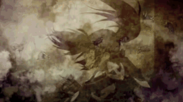 a painting of a bird with wings flying in the sky