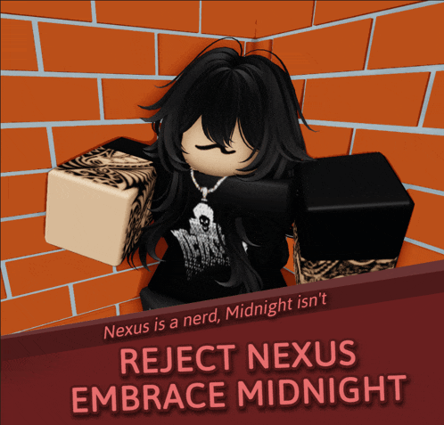a poster that says reject nexus embrace midnight