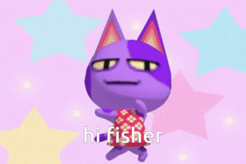 Hi Hi Fisher GIF - Hi Hi Fisher Animal Crossing GIFs