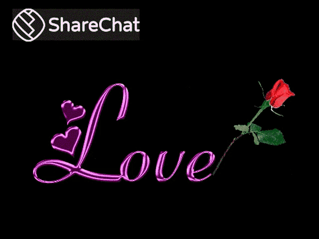 the word love is on a black background next to a rose